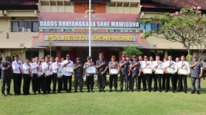 Polresta Denpasar Terima Penghargaan Dari BNNP Bali