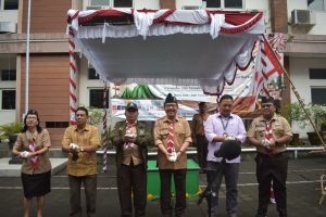 Pembukaan Lomba Lintas Keterampilan Pramuka (LLKP) Galang Saraswati Challenge 2026 di Lapangan SMK Farmasi Saraswati 3 Denpasar, Minggu (1/3/2026).