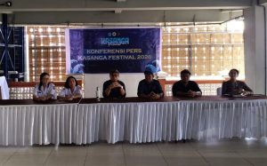 Wakil Wali Kota Denpasar I Kadek Agus Arya Wibawa dalam konferensi pers di Graha Yowana Suci, Rabu (4/3).