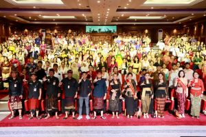 Wakil Wali Kota Denpasar, I Kadek Agus Arya Wibawa, saat menghadiri Puncak Festival Literasi Denpasar ke-6 tahun 2026 yang diselenggarakan  Nyalanesia, bertempat di Gedung Dharma Negara Alaya, Kamis (5/3).