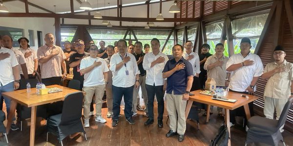 Acara Temu Media antara Ditintelkam Polda dengan JMSI Bali dibalut buka puasa bersama di kawasan Renon, Denpasar, Senin (9/3/2026).