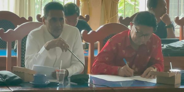 Rapat Kerja Komisi I DPRD Bali dengan DPRD Buleleng, Jumat (27/3).