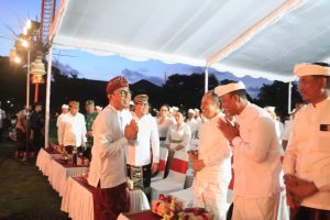 Pelaksanaan Dharma Santhi Nyepi yang dilaksanakan Pemerintah Kota Denpasar, Minggu (29/3).