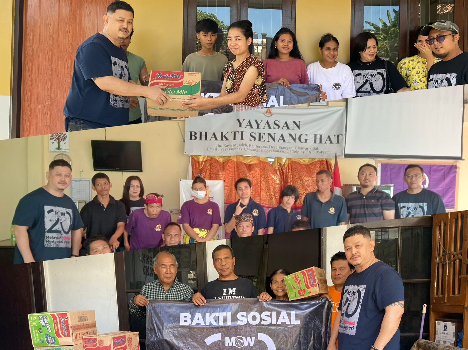 Penyerahan Bantuan HUT ke-20 MCW News.