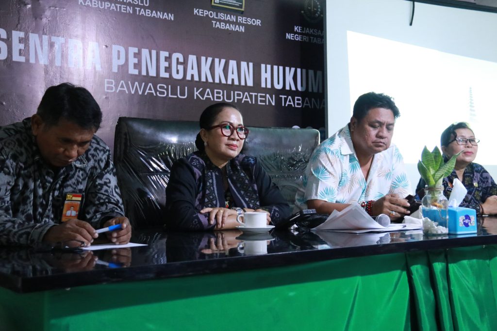 Evaluasi Pelaksanaan Pemutakhiran Data Pemilih Berkelanjutan (PDPB) Triwulan I Tahun 2026, Selasa (14/4) di Tabanan.