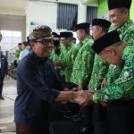 Wakil Wali Kota Denpasar, I Kadek Agus Arya Wibawa, saat menghadiri Halal Bihalal Silaturahmi Kebangsaan bersama Dewan Masjid Indonesia (DMI) Kota Denpasar di Musholla Baitul Mu’minin Panjer, Sabtu (18/4).