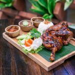 Hidangan Bebek Pangi Restaurant di b Hotel Bali & Spa.