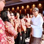 Sekretaris Daerah Kota Denpasar, I Gusti Ngurah Eddy Mulya saat menghadiri merayakan puncak International Nurses Day (IND) Tahun 2026 di Gedung Dharma Negara Alaya (DNA) Denpasar, Sabtu (9/5). 