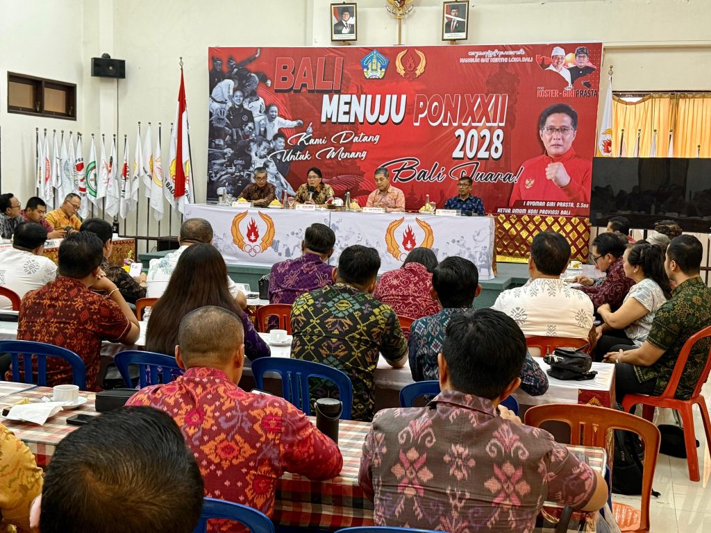 Rapat Perdana KONI Bali, Rabu (20/5) di Kantor KONI Bali.