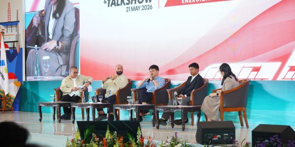 Sesi Pertamuda Talks yang berlangsung pada rangkaian seremonial Kick Off PGTC 2026 di Aula Timur Institut Teknologi Bandung (ITB), Kamis (21/5).