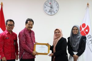 Wakil Bupati Tabanan, I Made Dirga (dua dari kanan) melakukan koordinasi dan konsultasi ke Badan Riset dan Inovasi Nasional terkait inovasi pengelolaan sampah di Gedung BJ Habibie BRIN, Jakarta, Selasa, (23/6).