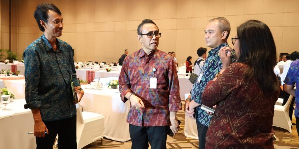 Wali Kota Denpasar, I Gusti Ngurah Jaya Negara, saat menghadiri Rapat Koordinasi Pengelolaan Sampah di Provinsi Bali di Hotel The Meru Sanur, Selasa (9/6).