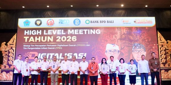 Wali Kota Denpasar I Gusti Ngurah Jaya Negara saat menghadiri HLM TP2DD serta TPID Kota Denpasar yang digelar di Aston Denpasar Hotel and Convention Center, Rabu (24/6).