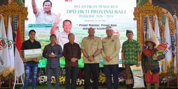 Pelantika Ketua DPD HKTI Bali periode 2026–2031 di Wantilan DPRD Bali, Jumat (10/7).
