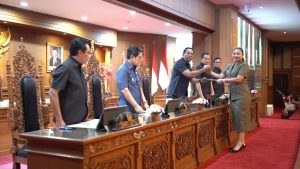 Rapat Paripurna Pandangan Umum Fraksi atas Ranperda Pertanggungjawaban Pelaksanaan APBD 2025, Senin (13/7) di Ruang Sidang Utama Gosana.