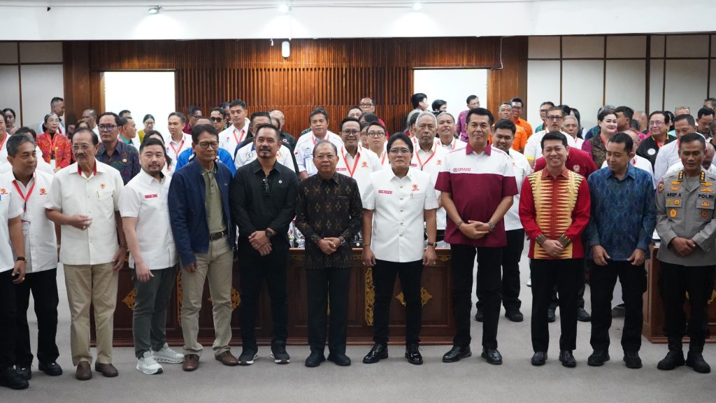 Rapat Kerja Provinsi (Rakerprov) KONI Bali 2026 di Gedung Wiswa Sabha Utama, Selasa (21/7).