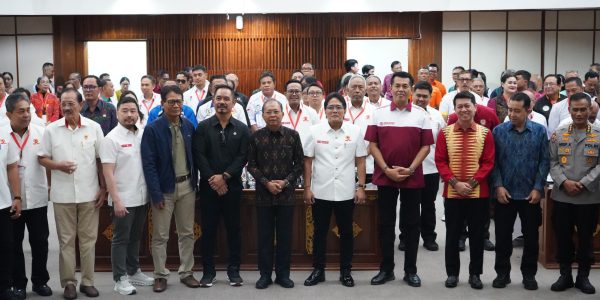 Rapat Kerja Provinsi (Rakerprov) KONI Bali 2026 di Gedung Wiswa Sabha Utama, Selasa (21/7).