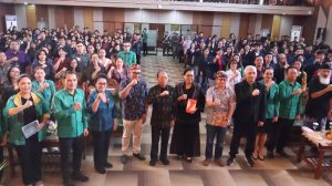 Bedah Buku Marhaenisme di Kampus Mahasaraswati Denpasar, Selasa (21/7).