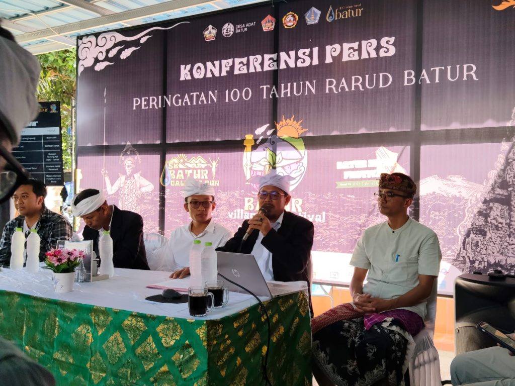 Konferensi Pers Panitia Batur Village Festival Peringatan 100 Tahun Rarud Batur.