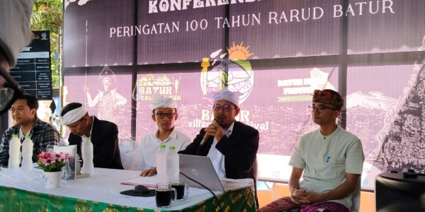 Konferensi Pers Panitia Batur Village Festival Peringatan 100 Tahun Rarud Batur.