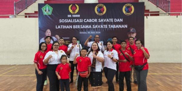 Pengurus Kabupaten Federasi Savate Tabanan Menggelar Latihan Bersama di GOR Debes.