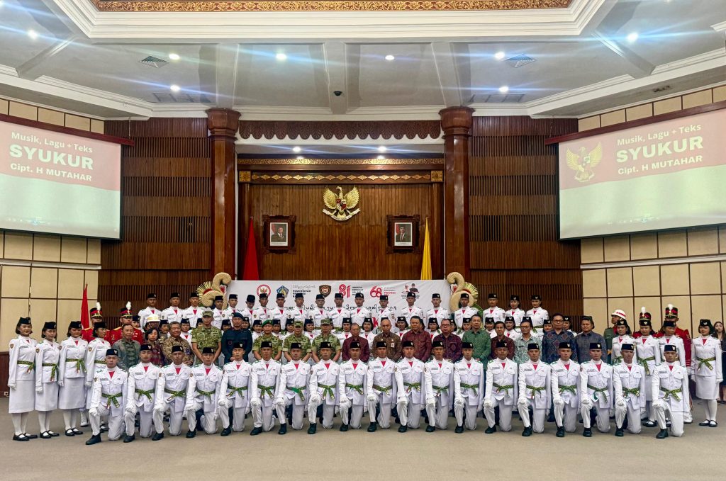 Pengukuhan Paskibraka Provinsi Bali tahun 2026.