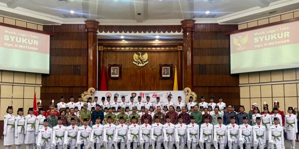 Pengukuhan Paskibraka Provinsi Bali tahun 2026.