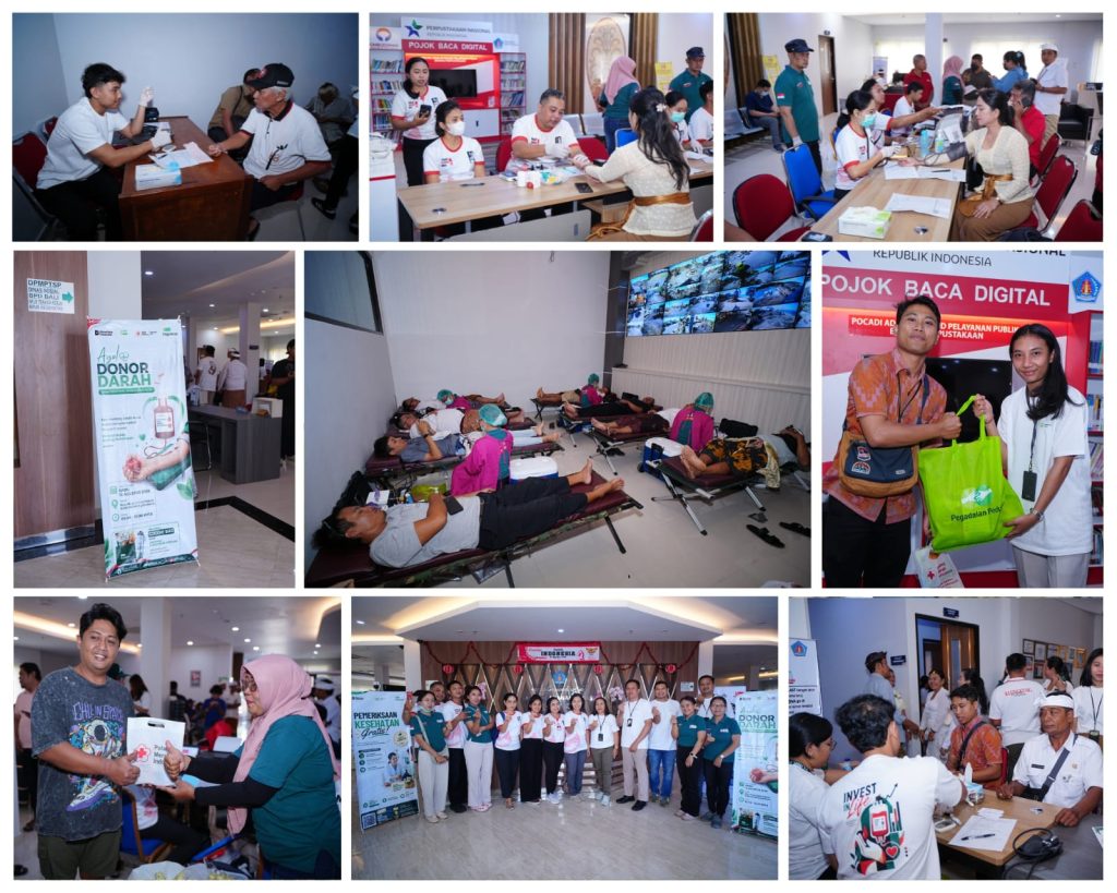 Donor Darah Peringati HUT Kemerdekaan RI oleh PT Pegadaian di Klungkung.