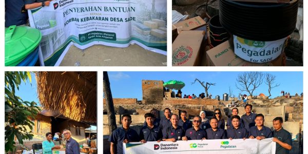 Pegadaian Serahkan Bantuan untuk Desa Sade, Lombok.